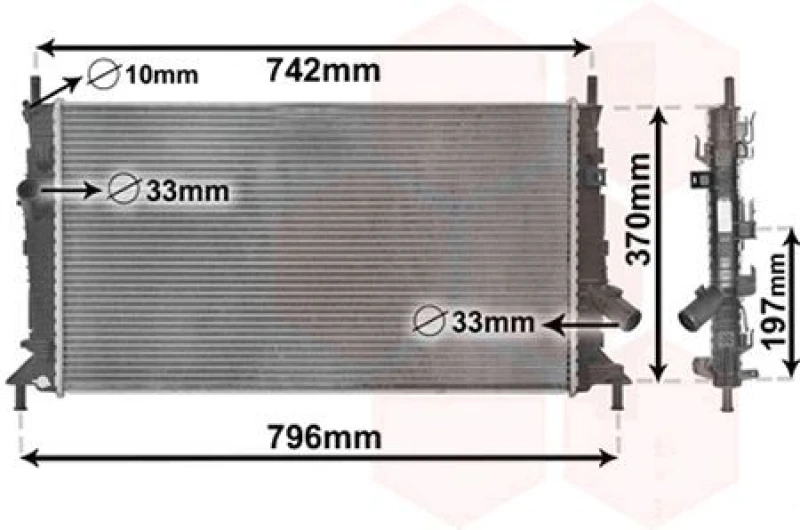 Image of VAN WEZEL Engine radiator VAN WEZEL 18002370