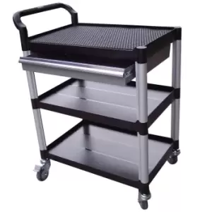 image of 2 Shelves Utility Tool Trolley W/ Two Locking Drawers