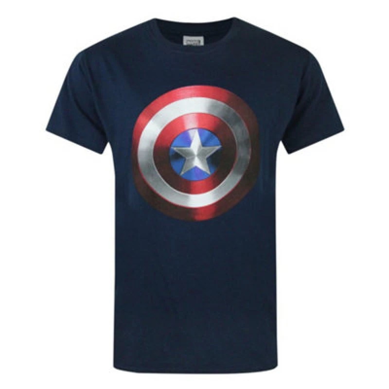 Image of Marvel Short Sleeved T-Shirt (Mens Blue)