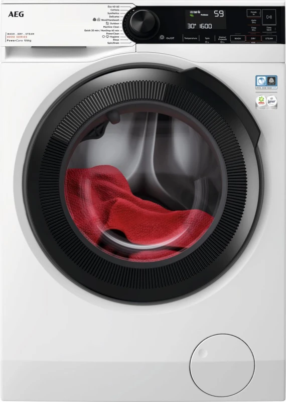 Image of AEG 8000 Series LWR8496O5B / 6Kg Washer Dryer with 1551 rpm - White, A Rated [Wash Only], White