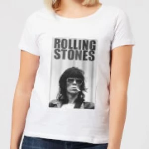 Image of Rolling Stones Keith Smoking Womens T-Shirt - White - 3XL