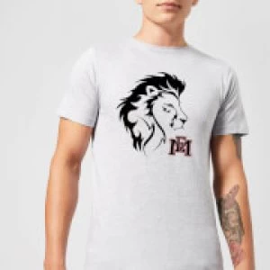 Image of East Mississippi Community College Lion Head and Logo Mens T-Shirt - Grey - 3XL
