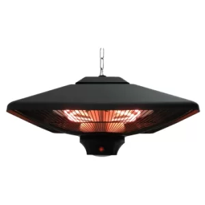 Image of Outsunny Hanging Halogen Heater, 2000 W-Black