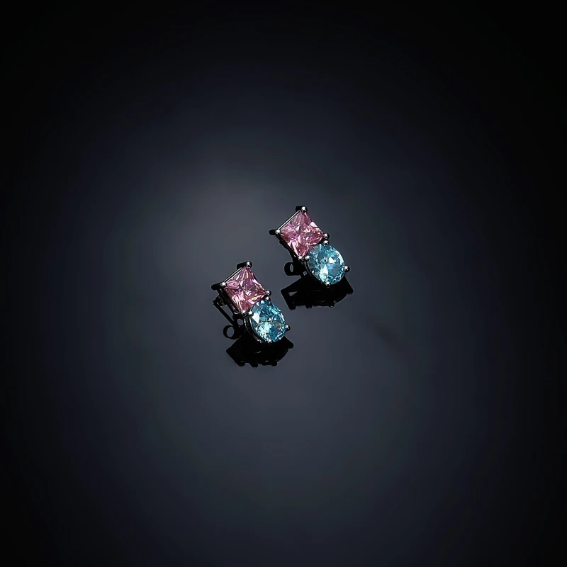 Image of Chiara Ferragni Womens Princess Geometric Drop Earrings Multi female 14MM