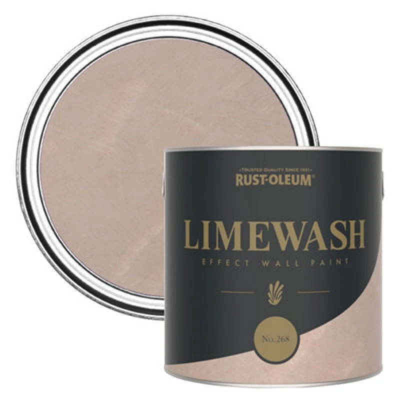 Image of Rust-Oleum Brown Limewash Effect Wall Paint - No. 268 2.5L