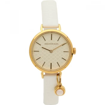 Image of Agama Pearl Charm Cream & Gold Watch