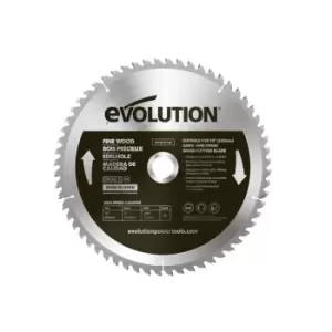 image of Evolution Fine Wood Mitre/Table Saw Blade 255 x 25.4mm x 60T