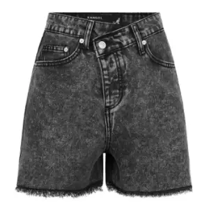 Image of Kangol Denim Shorts Womens - White