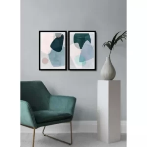 Image of 2PSCTCIZ-006 Multicolor Decorative Framed MDF Painting (2 Pieces)