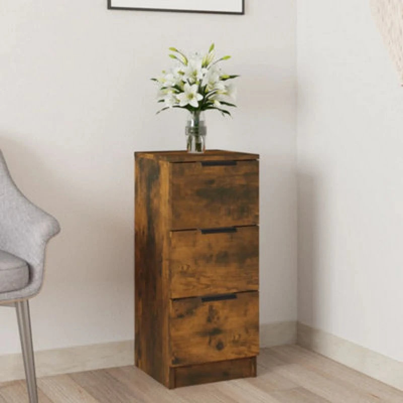 Image of VIDAXL Sideboard Smoked Oak 30x30x70cm Engineered Wood Vidaxl 8720287084075