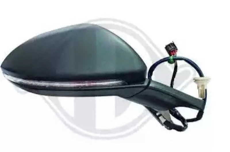 Image of DIEDERICHS 2216224 Wing mirror Right, Complete Mirror, Grained Outside Mirror (50)