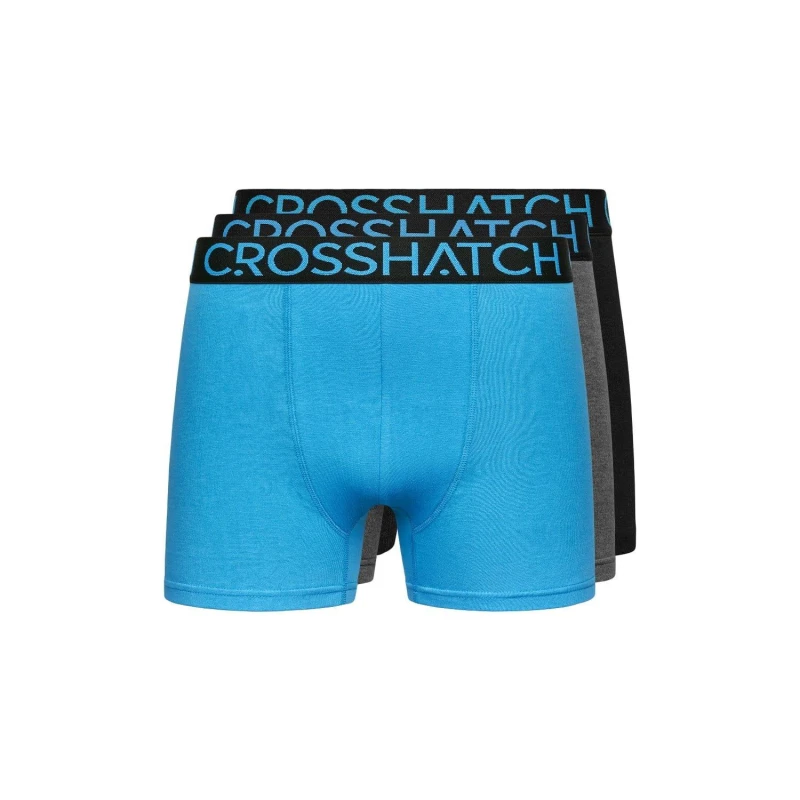Image of Crosshatch Crosshatch Men Knightling MVE Boxers 3pk in Blue Size: Small Blue S Male 5059294517669