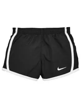 image of Nike Girls Dry Tempo Shorts - Black/White, Size 2-3 Years, Women