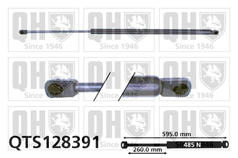 Image of QUINTON HAZELL Bonnet strut QUINTON HAZELL QTS128391