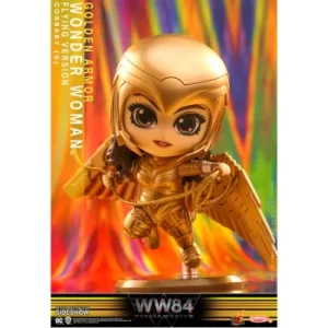 Image of Hot Toys DC Comics Wonder Woman 1984 Cosbaby Mini Figure Golden Armour (Flying Version) 10 cm