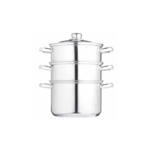 image of KitchenCraft Stainless Steel Three Tier 20cm Steamer