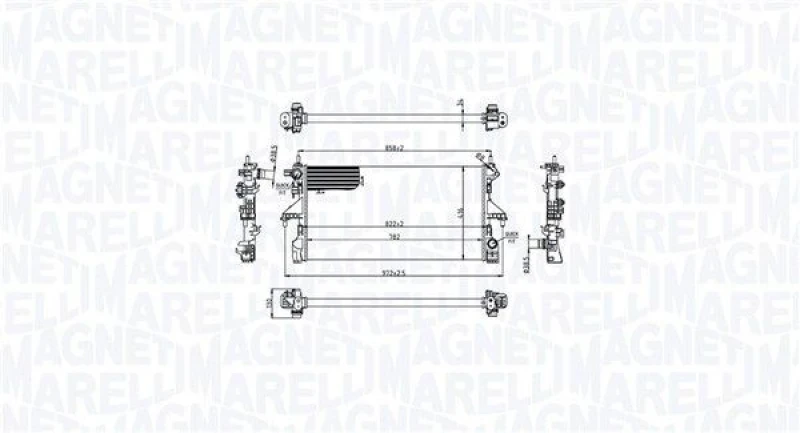 Image of MAGNETI MARELLI Engine radiator MAGNETI MARELLI 350213216700