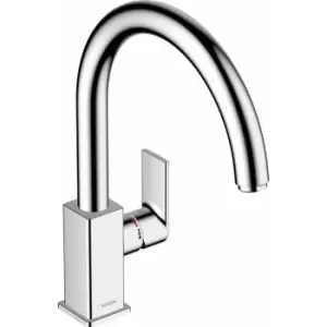 image of Hansgrohe - Vernis Shape M35 Single Lever Kitchen Mixer 210 With Swivel Spout Chrome 71871000 - Chrome