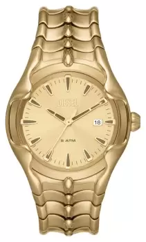 image of Diesel DZ2186 Vert (44mm) Gold Dial / Gold-Tone Stainless Watch