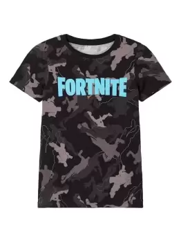 image of NAME IT Fortnite T-Shirt Men Black