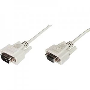 Image of Digitus Series Cable [1x D-SUB-plug 9-pin - 1x D-SUB socket 9-pin] 5m Beige