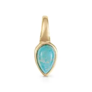 image of JG Signature Gold Plated December Birthstone Teardrop Pendant Charm