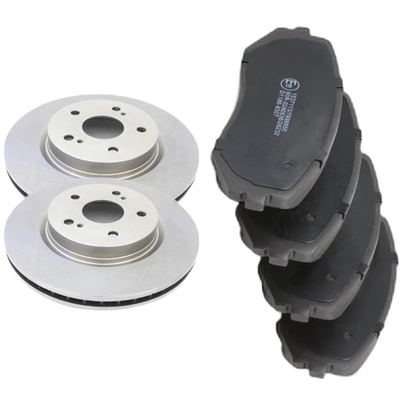 Image of RIDEX 3405B2010 Brake disc and pads set Front Axle, Brake Disc Type: internally vented, with acoustic wear warning Brake Set,disc brakes (3405)