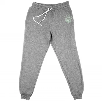 Image of Rick and Morty Rick Embroidered Unisex Joggers - Grey - XL