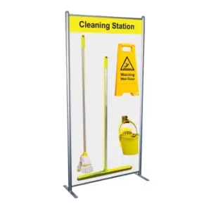 Image of Shadowboard in Multi Purpose Frame - Cleaning Station Style C (Yellow)