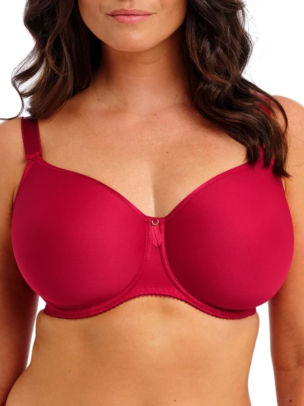 Image of Fantasie Womens Rebecca Essentials Moulded Spacer Bra in Red Size: 36D Red Female 36D