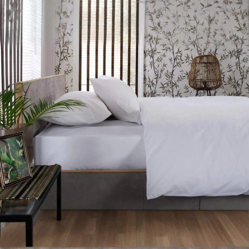 Image of The Lyndon Company Flat and Fitted Sheets White unisex King