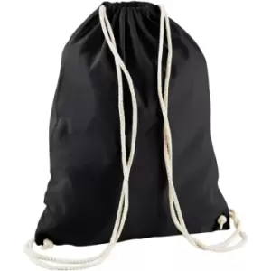 Image of Recycled Cotton Drawstring Bag (One Size) (Black) - Westford Mill