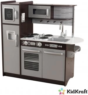 image of KidKraft Uptown Espresso Wooden Play Kitchen