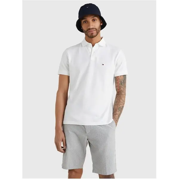 Image of Tommy Hilfiger Core 1985 Polo Shirt Short Sleeve Polos S Cream 54239678350