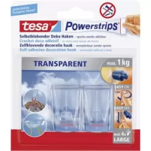 image of tesa POWERSTRIPS Tesa 58813-0-0 Powerstrips (1 Bag) Transparent Content: 2 pc(s)