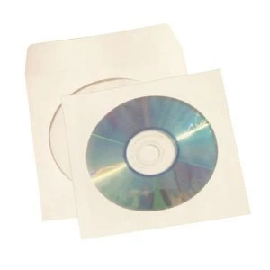 Image of 5 Star Office CDDVDBlu Ray Disc Envelope Sleeve with Window White Pack of 50