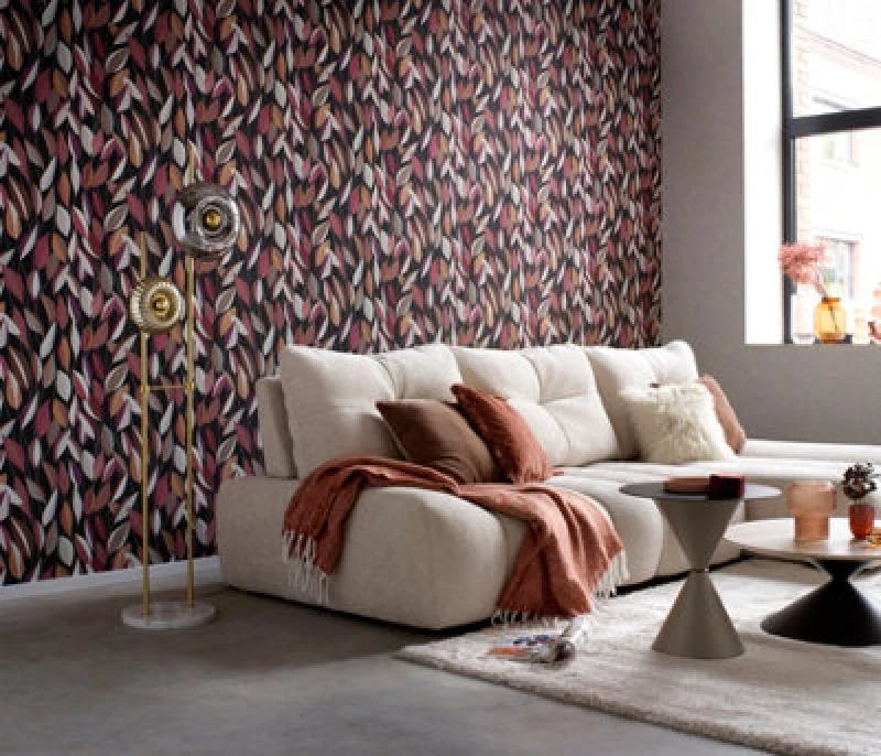 Image of Erismann Foliage Leaf Multi Vinyl Wallpaper