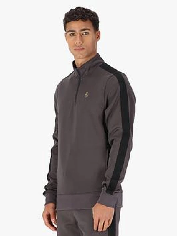 Image of Luke 1977 Luke 1977 Men Tttqr Quarter Zip Sweatshirt in Charcoal Size: large Charcoal L Male 5056524392096