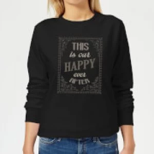 image of This Is Our Happy Ever After Womens Sweatshirt - Black - 5XL