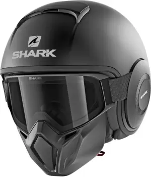 Image of Shark Street-Drak Blank Mat Jet Helmet, black, Size L, black, Size L