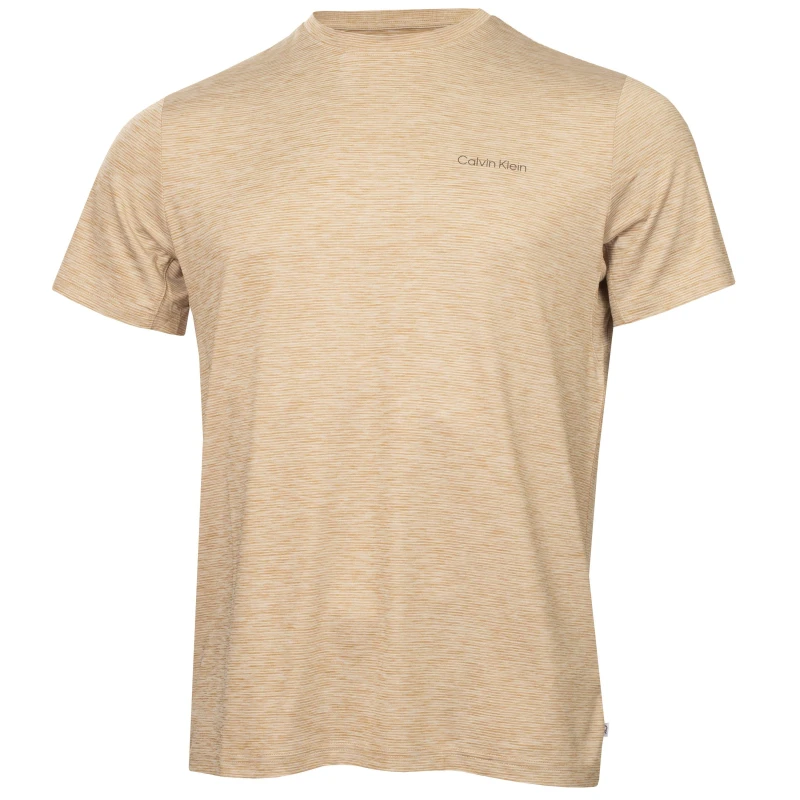 Image of Calvin Klein Golf Mens Striped T-Shirt Khaki male Small
