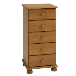 image of Steens Richmond 5 Drawer Narrow Chest - Pine