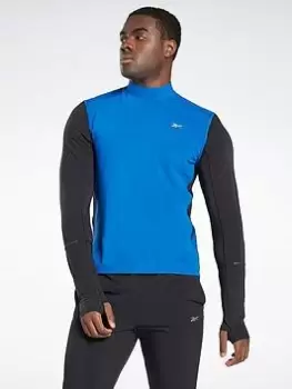 Image of Reebok United By Fitness Long Sleeve Warming Long-sleeve Top, Blue, Size L, Men