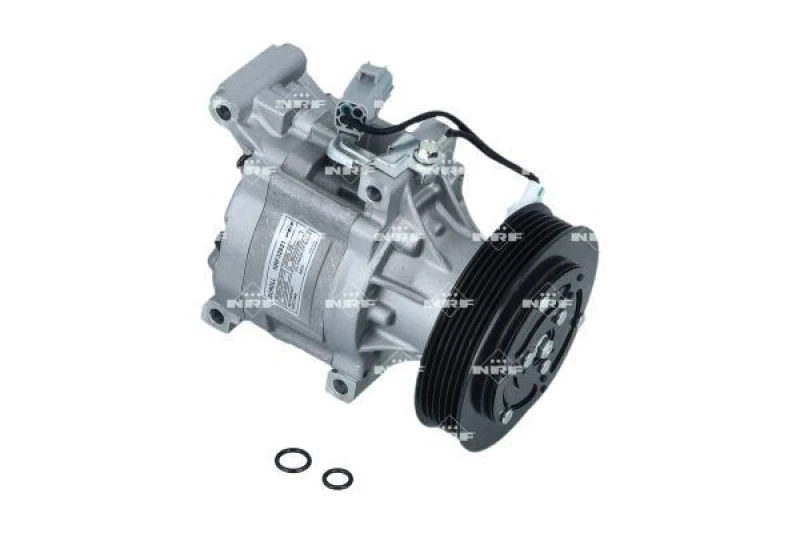 Image of NRF 32621 AC Compressor EASY FIT PAG 46, with PAG compressor oil, with gaskets/seals Compressor,air conditioning (447)