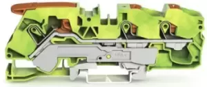 Image of Wago 2116-5307 Terminal Block, Dinrail, 3Ways, 6Awg