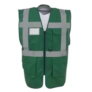 Yoko Hi-Vis Premium Executive/Manager Waistcoat / Jacket (Pack of 2) (3XL) (Paramedic Green)