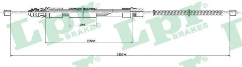 Image of LPR Handbrake cable LPR C1463B
