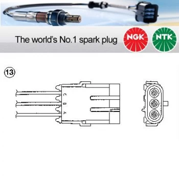 Image of 1x NGK NTK Oxygen O2 Lambda Sensor OZA55-R3 OZA55R3 (0134)