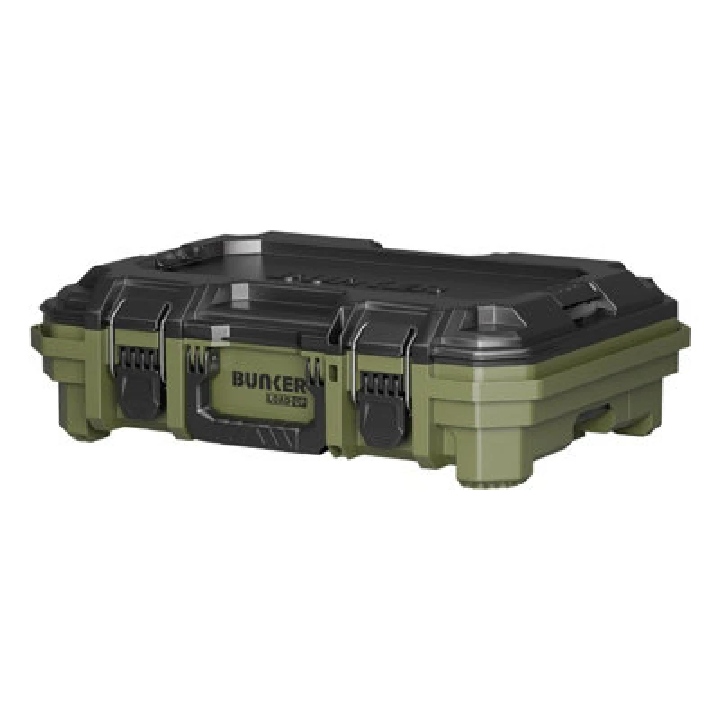 Image of Draper Bunker Load Up Stacking Tool Box 100mm Ip65 Dust & Water Resistant Storage With Flip Up Handle & Lockable Lid