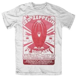 Image of Led Zeppelin - Mobile Municipal Unisex Large T-Shirt - White